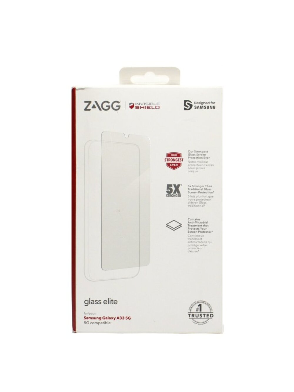 ZAGG InvisibleShield Glass Elite Screen Protector for Samsung GA33 5G 5X Shatter